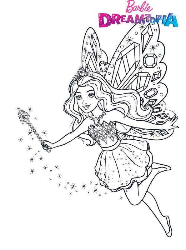 Kids-n-fun.com | Coloring page Barbie Dreamtopia Barbie Fee